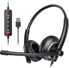 EH05-U Wired USB Headset with Noise Cancelling Microphone by awatrue