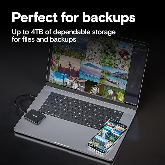 Crucial X9 2TB Portable SSD, USB 3.2 USB-C, External Solid State Drive - Image 5