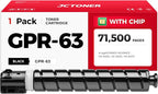 GPR-63 GPR63 Black Toner Cartridge 1-Pack by JCTONER