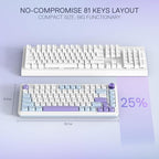 Redragon K673 MAX 75% Wireless Gasket RGB Gaming Keyboard, 3-Modes 81 Keys PBT - Image 3