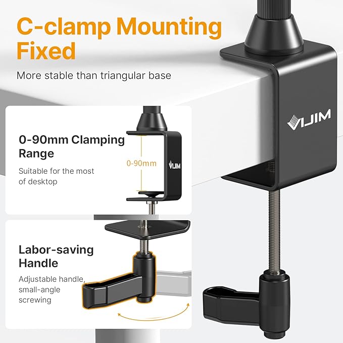 JUSMO LS15 Desk Overhead Camera Mount Rig Top-Down Shots, Professional Aluminum - Image 8