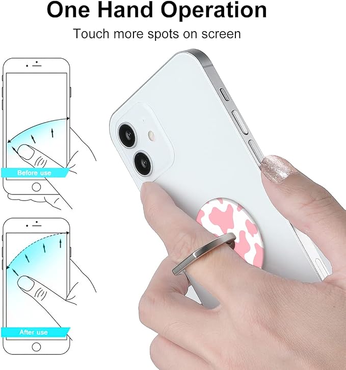Bonoma Phone Ring Holder, 3 Pack Universal Finger Ring Stand Grip Kickstand Ring - Image 5