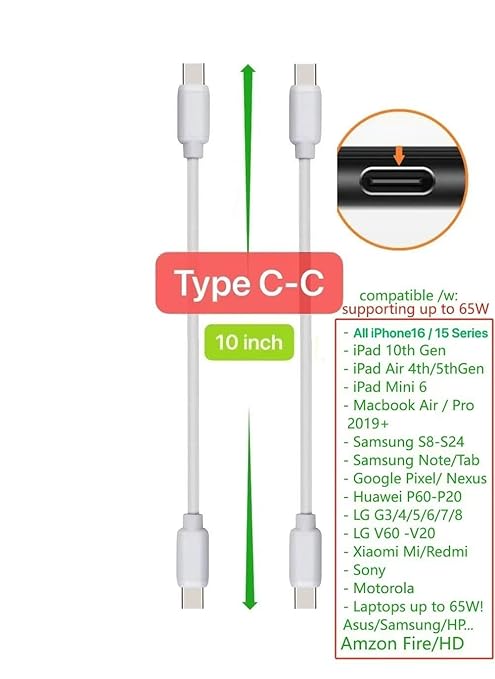 10-Pack Multi Short USB Cables & TypeC-C Cables - Image 5