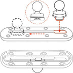 2 pcs 1" Track Ball Mount Base - Image 3