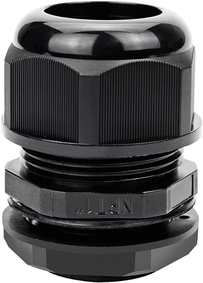 XHF 2 Pcs 1" IP68 Strain Relief Nylon Cord Grip Waterproof NPT Cable Glands by XHF