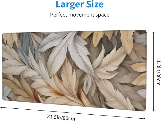 Gaming Mouse Pad, Large Non-Slip Rubber Base Mousepad, Keyboard Mouse Mat - Image 4