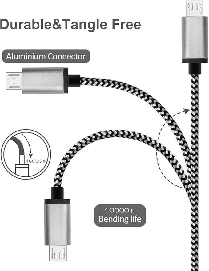 Micro USB Cable 15ft with 3A Fast Charging, Extra Long and Extremely Durable - Image 2