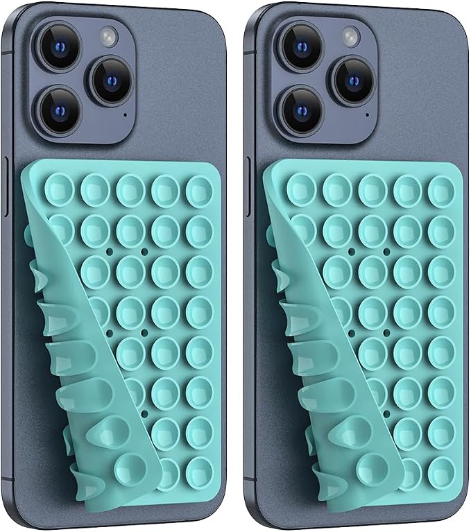 2PACK Silicone Double Sided Suction Phone Case Mount, Detachable Hands Free & by CMZZ