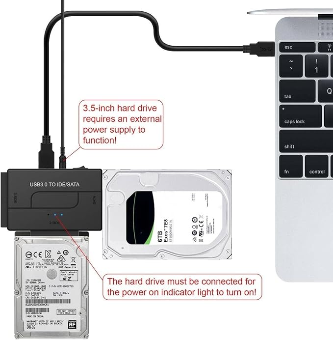 USB 3.0 to SATA IDE Hard Drive Reader, YINNCEEN External Hard Drive Ultra - Image 3