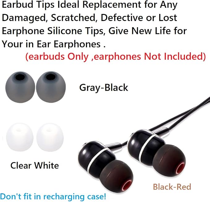 Earbud Replacement Tips Silicone Earbud Tips Headphone Earbud Tips Ear Gels Fit - Image 5