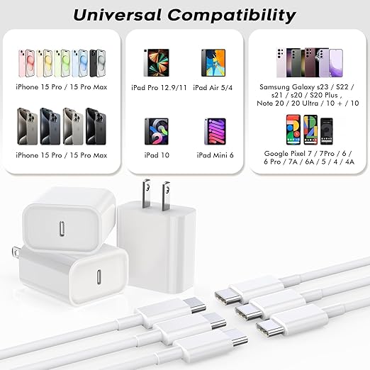 Fast USB C Charger Block, iPad 10th, iPad Air 5/4th, iPad Mini 6th, iPad Pro - Image 2