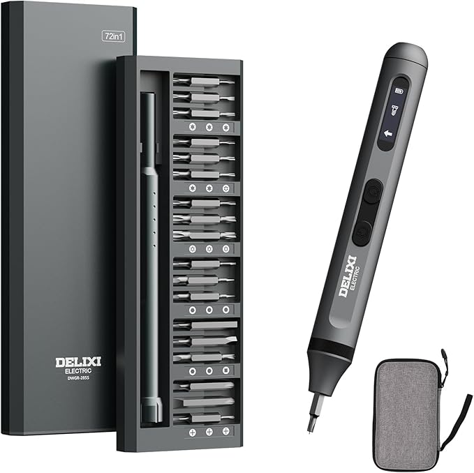 72 in 1 Electric Screwdriver Kit, 3.7V Dual-Head Precision Screwdriver Set by Unknown
