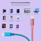 iPhone Charger, Charging Cable 4 Pack MFi Certified Nylon Braided USB to iPhone - Image 6