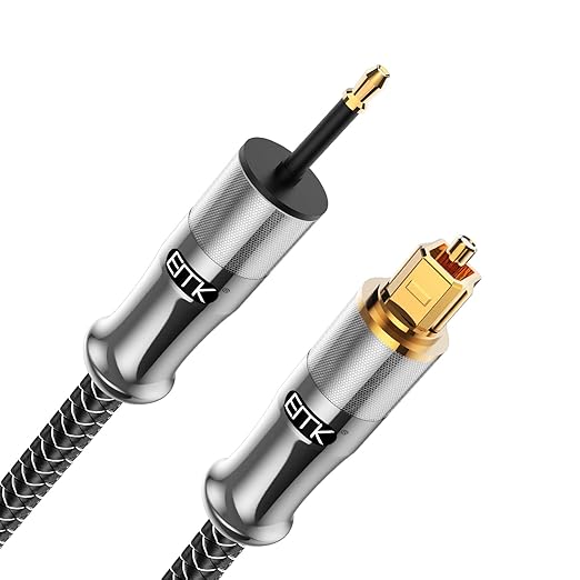 EMK 24K Gold-Plated Toslink to Mini Toslink Cable by EMK