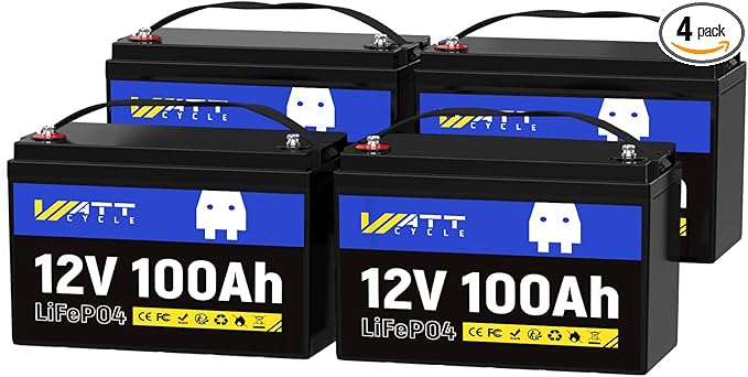 12V 100Ah LiFePO4 Deep Cycle Battery by Wattcycle