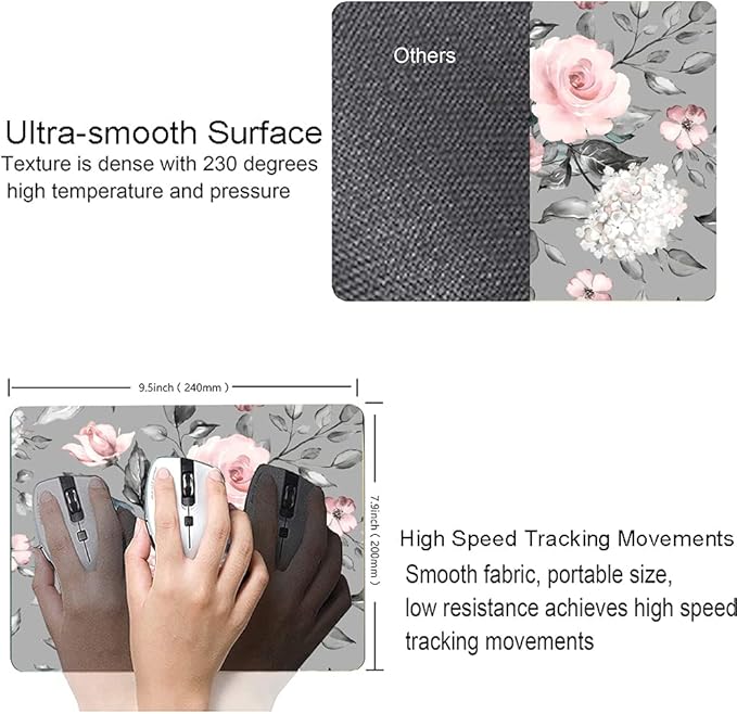 Mouse Pad, Waterproof Anti-Slip Rubber Mousepad Office Accessories Desk Decor - Image 3