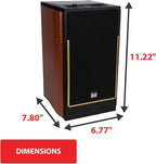 Dual Electronics LUHSL20B Cherrywood and Black 2-Way Bookshelf Speakers - Image 6