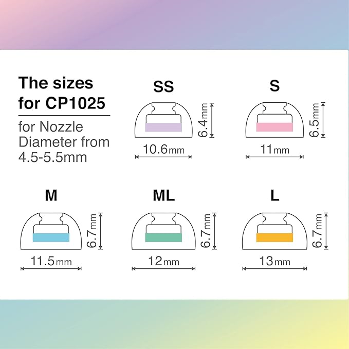 SpinFit CP1025- L/ML- Medical Grade Silicone Patented Ear Tips, Secure Fit and - Image 3