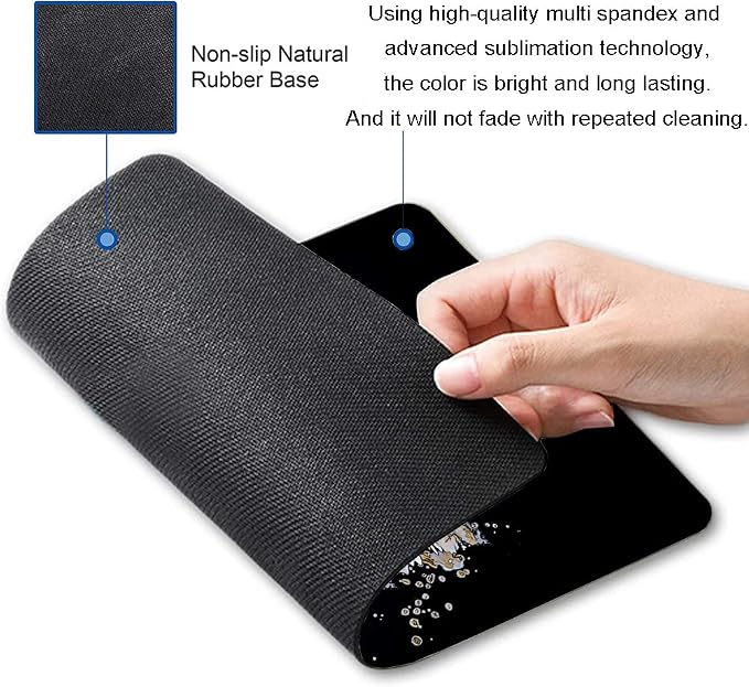 Square Mouse Pad, Colorful Stylish Bulldog Mouse Pad, Mouse Mat Square - Image 2