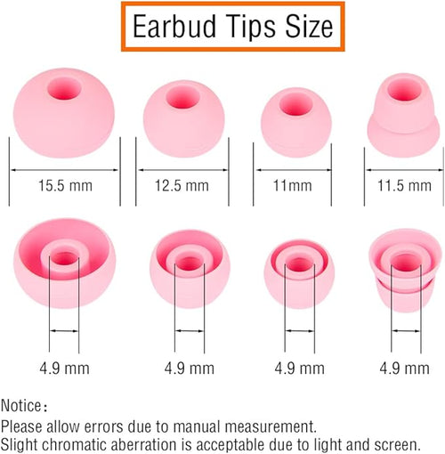 4 Pairs Silicone Earbud Tips Replacement Earbuds Cap Ear Tips Compatible - Image 2
