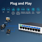 8 Port Gigabit Switch, Easy Smart Managed Ethernet Switch, Network Hub - Image 3