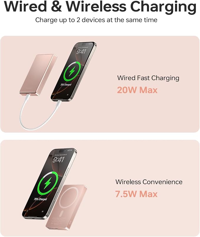 10, 000mAh for MagSafe Power Bank Ultra Slim, Magnetic Wireless Charger - Image 4