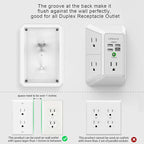 Wall Charger, Surge Protector, QINLIANF 5 Outlet Extender - Image 3