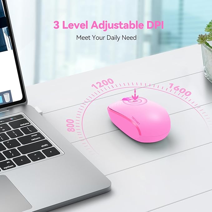 TECKNET Wireless Mouse for Laptop, 2.4G Quiet Computer Mouse - Image 5