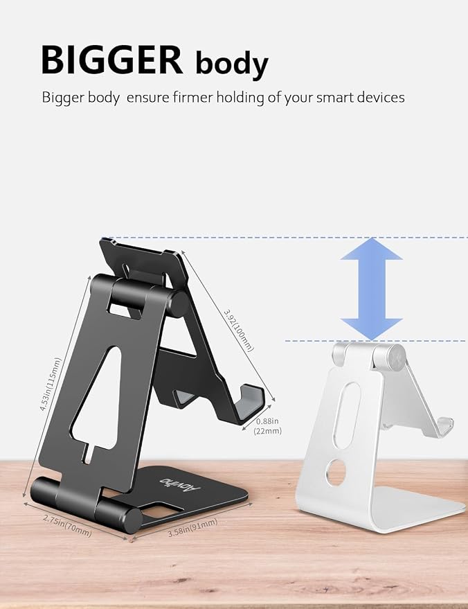 Cell Phone Stand for Desk, Adjustable Desktop Phone Holder Stand, Foldable - Image 5