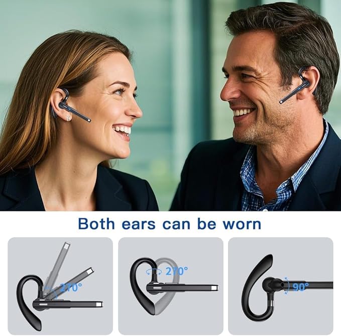 Hsility Bluetooth Headset with USB Type C 270 Degrees Rotatable Microphone - Image 6