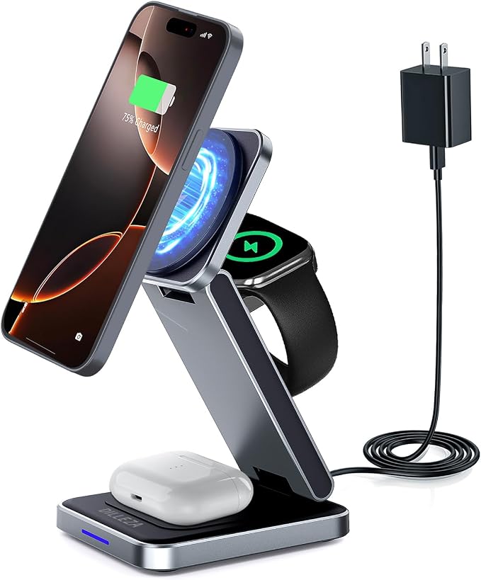 3 in 1 Magnetic Wireless Charger Station by Unknown