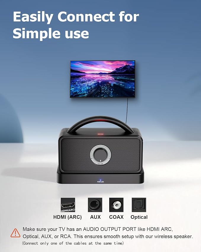 Wireless TV Speaker, Portable TV Audio Amplifier - Image 3