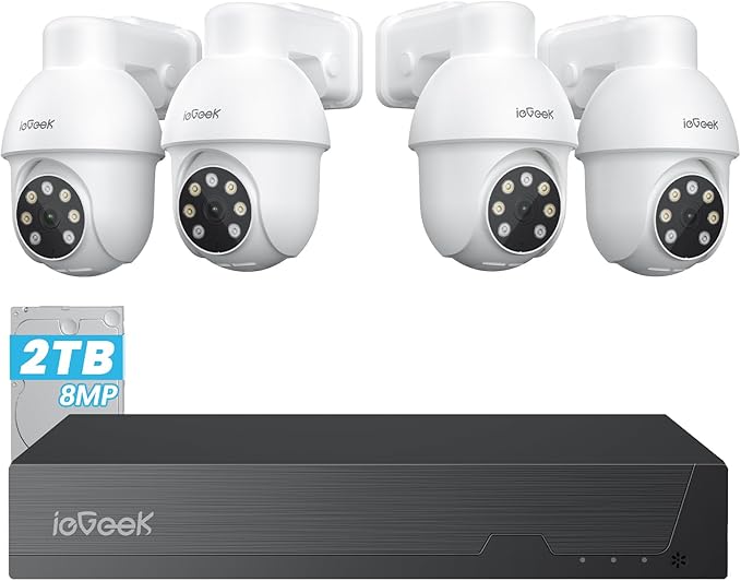 ieGeek 8MP PoE Security Camera System, 8CH NVR by ieGeek