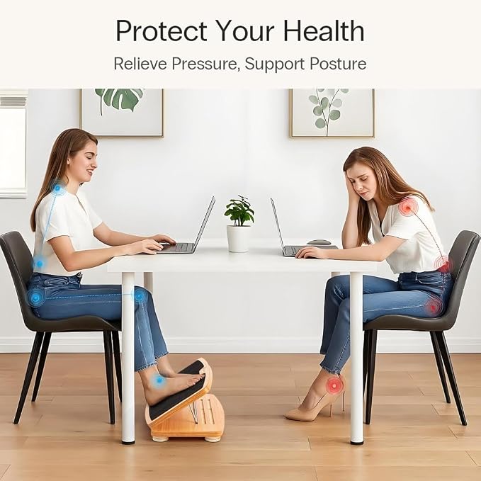 StrongTek Adjustable Wooden Foot Rest - Image 4