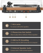 Record Player Vinyl Bluetooth Turntable - Image 4
