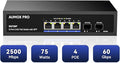 6 Port 2.5G PoE Switch, AUMOX PRO 4 Port 2.5G Network Unmanaged Switch by AUMOXPRO