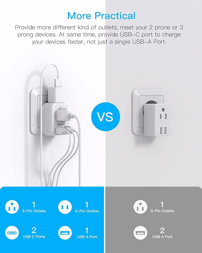 European Travel Plug Adapter for International, HANYCONY Italy Spain Power - Image 7