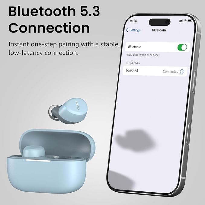 TOZO A1 Wireless Earbuds Bluetooth 5.3 Light Weight in Ear IPX5 Waterproof - Image 9