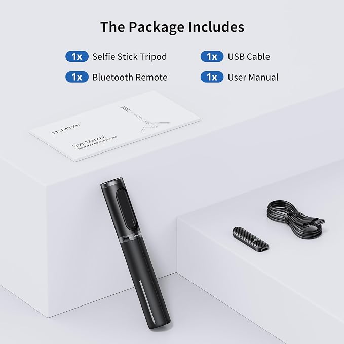ATUMTEK Selfie Stick Tripod, Extendable 3 in 1 Aluminum Bluetooth Selfie Stick - Image 9