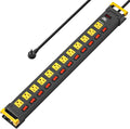 CRST 12 Outlets Long Power Strip, 9 FT Cord Metal Wall Mount Surge Protector by CRST