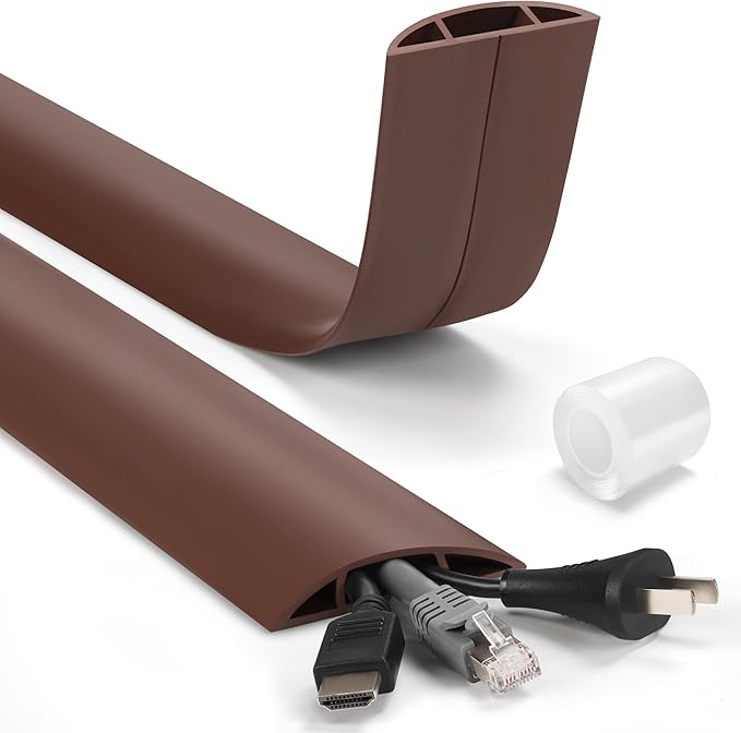 4ft Cord Hider Floor, LZEOY Heavy Duty Cord Covers by LZEOY