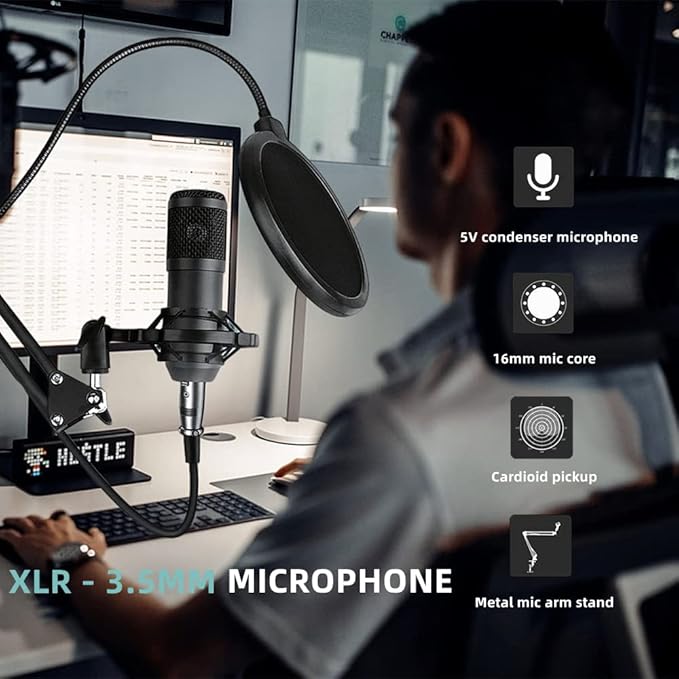 Podcast Equipment Bundle, BM-800 Podcast Microphone Bundle-Voice Changer - Image 2