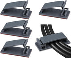 SOULWIT 50Pcs Self Adhesive Cable Management Clips, Cable Organizers Wire Clips by SOULWIT