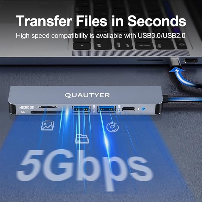 USB C Hub Multiport Adapter Dongle - Image 7