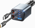 SUPERONE Retractable Car Charger, 6-Port Car Charger USB C, iPhone Car Chargers by SUPERONE