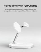 Belkin MagSafe Charger, 3-in-1 Wireless Charging Stand, 2ND GEN, 33% Faster - Image 4