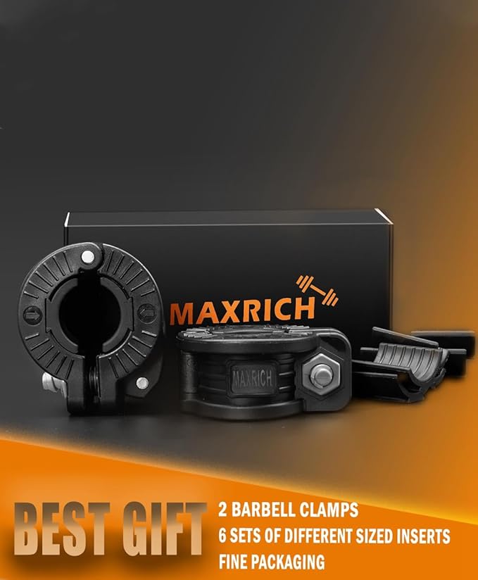 MAXRICH Barbell Clamp 1 inch Multiple Sizes & Adjustable Weight Clips - Image 7