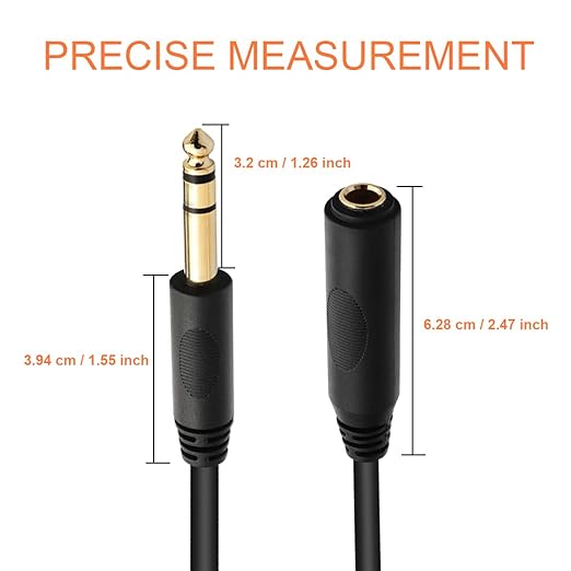 Tisino 1/4 Extension Cable 20 ft, Headphone Extension Cable Quarter inch TRS - Image 5
