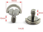 HJ Garden 2pcs 1/4-20 Thread D-Ring Stainless Steel Camera Fixing Screws - Image 2