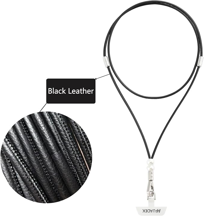 cell phone lanyard Detachable Phone Chain Strap Leather 2-in-1 anti theft phone - Image 3